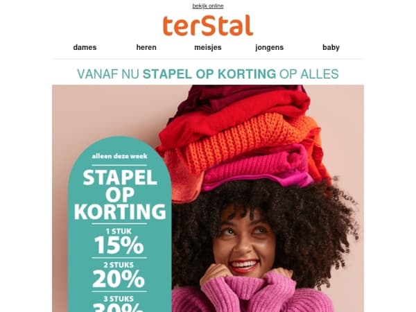 STAPELKORTING is begonnen! 🔔