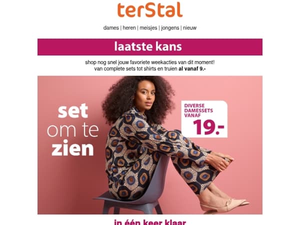 laatste kans ⏰ shop jouw favorieten vanaf 9.-
