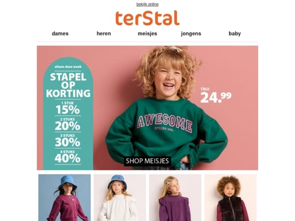 Stapel je voordeel op: tot 40% korting