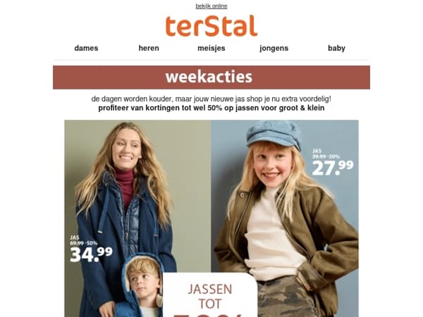 Jassen tot 50% korting