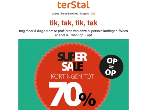 Tik, tak... nog 3 dagen ⏰