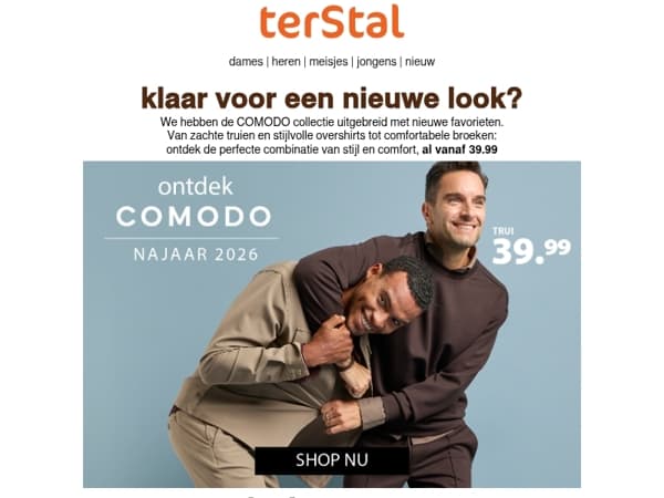 nieuw: COMODO najaar, vanaf 39.99
