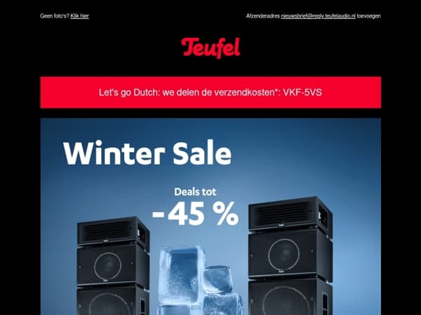 Dit is je kans: wintersale bij Teufel