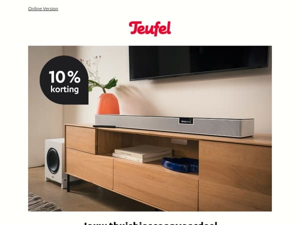 Pak nu 10% korting op jouw 3D-thuisbioscoop
