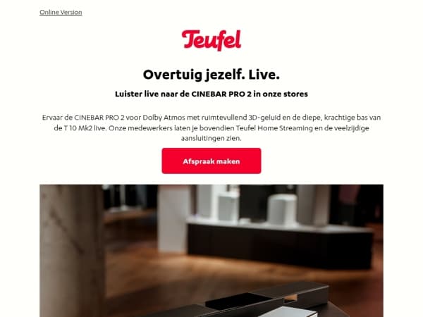 Je twijfelt nog? Beleef de CINEBAR PRO 2 live