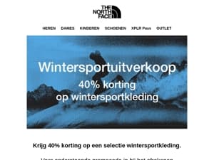 Wintersportuitverkoop: 40% korting op wintersportkleding