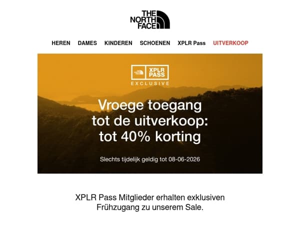 Vroege toegang tot de uitverkoop met tot 40% korting