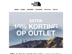 Extra 10% korting op Outlet bijna afgelopen