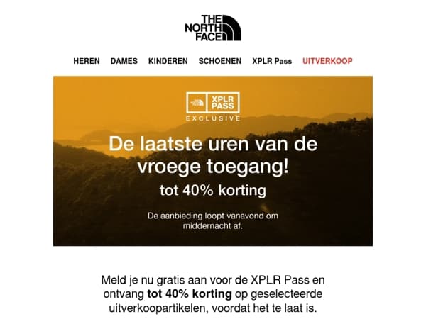Laatste uren: profiteer van kortingen tot wel 40% met vroege toegang tot de uitverkoop