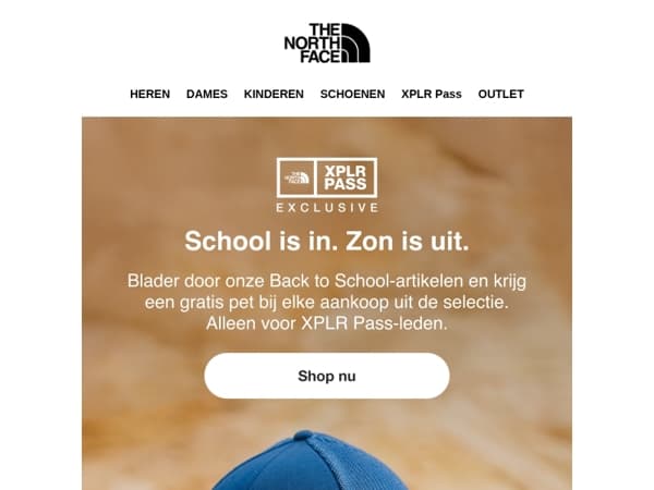 Ontvang een gratis pet bij elke Back to School-bestelling