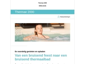 Van bruisend feest naar een bruisend thermaalbad