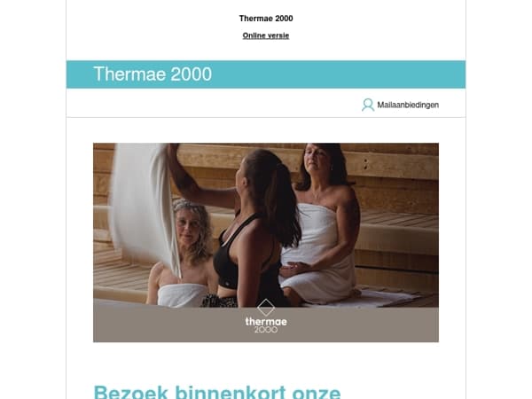 Bezoek binnenkort onze nieuwste sauna
