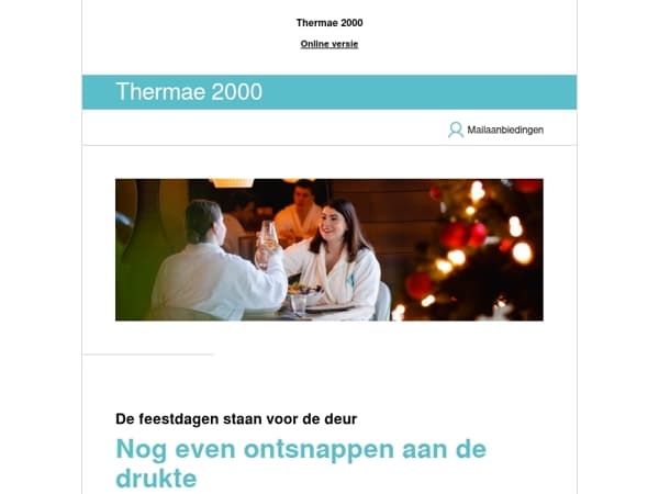 Nog even ontspannen voordat de feestdagen starten