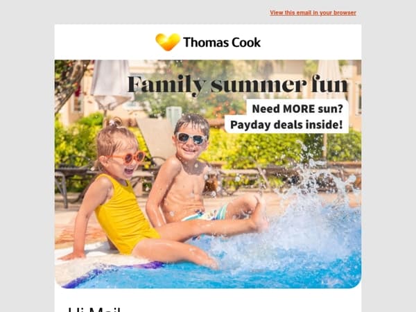 Need MORE sun? Payday deals inside!