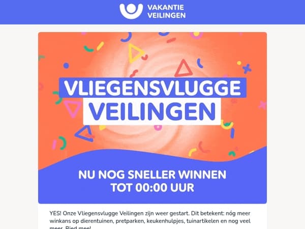 YES! Vliegensvlugge Veilingen zijn gestart⚡