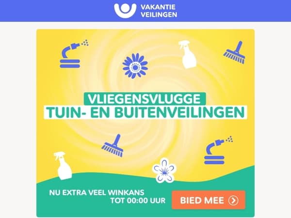 Spring in actie naar onze snelle tuinveilingen