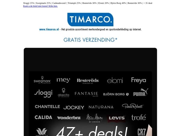 Nu! 47 campagnes🖤💝BLACK WEEK – Het grootst bij Timarco!