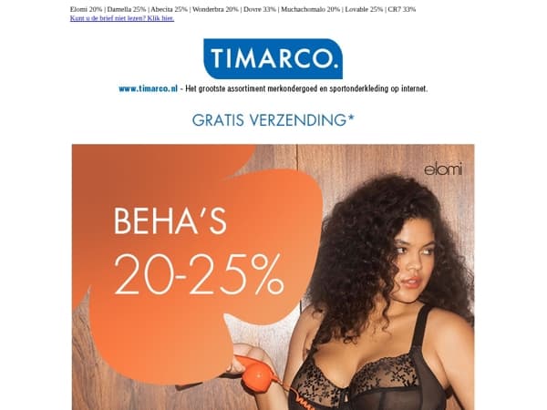 20-25% op bh’s💖 Tot wel 50% op trendy boxershorts!