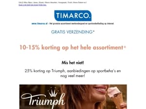 CAMPAGNEFEEST! 🎈 Triumph 25%, sport-bh's, voordeelverpakkingen en meer!