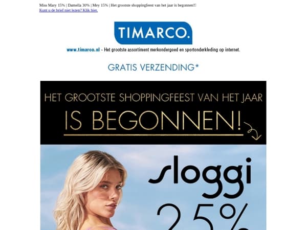 BLACK DEALS!🖤 Sloggi 25% | Triumph 25% | Tot wel 40% korting op populaire merken!