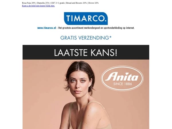 LAATSTE KANS! Anita 20%🧡