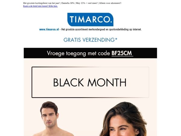 Vroege toegang tot BLACK MONTH 🖤 Triumph 25% | Miss Mary 15%
