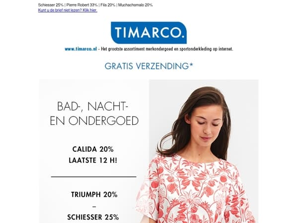Triumph 20% 🧡 CALIDA 20% - Laatste 12 uur!