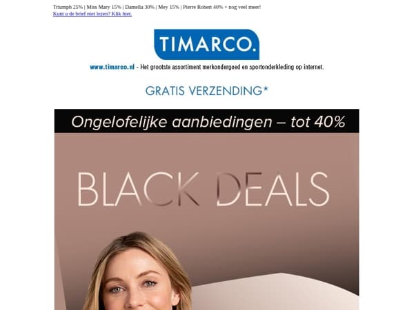 BLACK DEALS!🖤 Tot 40% - Het grootste campagnemoment van het jaar is bezig!🎈