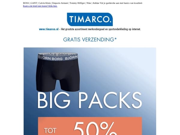BIG PACK boxers tot 50% korting | T-SHIRTS 30%💥| Freya 20%
