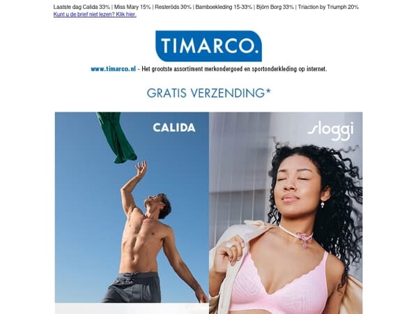 Fijne Koningsdag!🧡Sloggi 20% | 10-15% op alles*