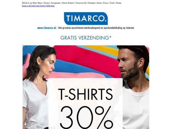 T-shirts 30 % | Sport-bh’s 20 %🏃‍➡️👕