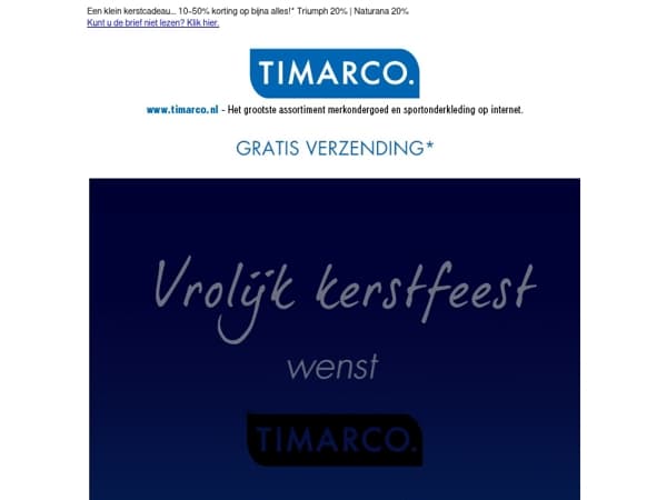 Vrolijk kerstfeest gewenst door Timarco 🤗💙