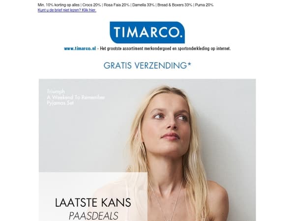 PAASDEALS – laatste kans! 🐣 Triumph 25% | Anita 20%