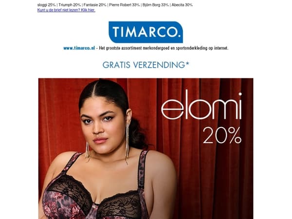 Laatste dag van de kerstdeals van de week! 🎀Swegmark 25% | Elomi 20%