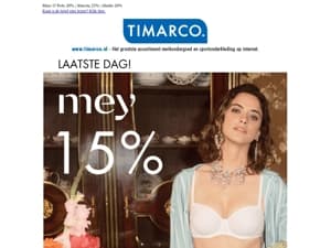 LAATSTE DAG! Mey 15%