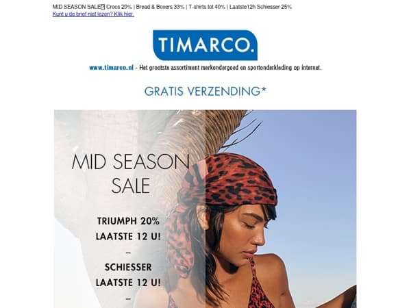 Laatste 12 u! Triumph 20%