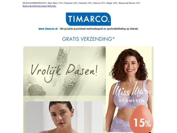 VROLIJK PASEN!🐣 Triumph 20% 🌷 Calida 33%