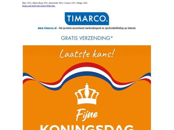🧡Laatste kans sloggi 20%🧡 Koningsdag | Kortingen tot 33% | 10-15% op alles🧡