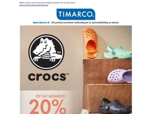Timarco 💙 Crocs | Nu 20%!