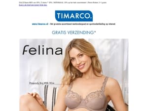 Felina-aanbieding! Alleen nu tot 15% korting op alles! 🔥