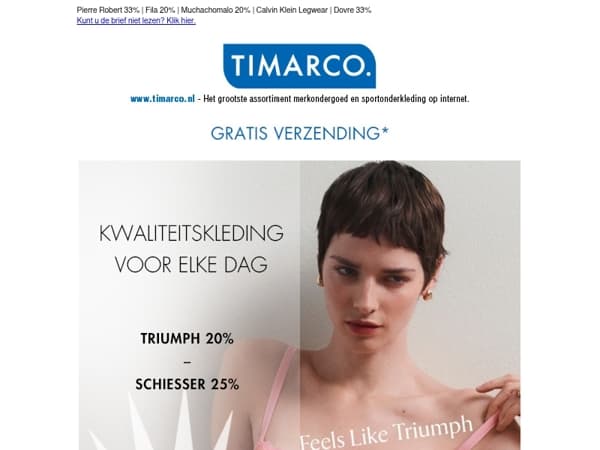 NU! Triumph 20% 💚 Schiesser 25%