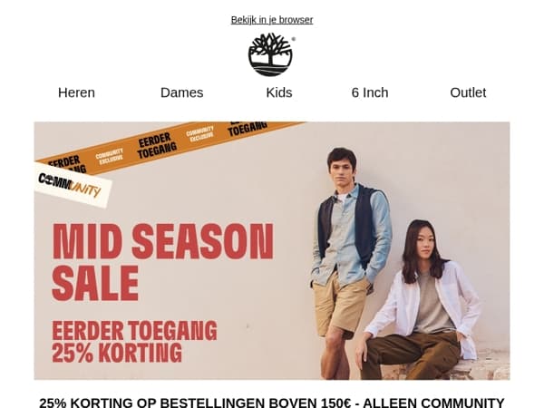 Mid-season Sale: 25% korting bij eerder toegang, nu live!