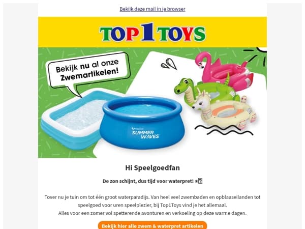 De zon is er weer ☀️. Tijd voor spetterende waterpret! 💦