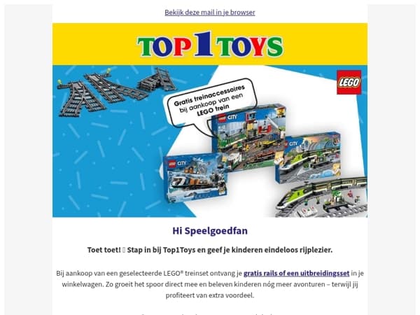 🚂 Allemaal instappen: gratis rails bij LEGO® treinsets!