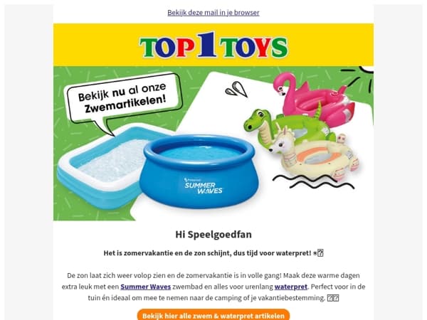 Het is ZOMERVAKANTIE én de zon schijnt weer ☀️. Tijd voor waterpret! 💦