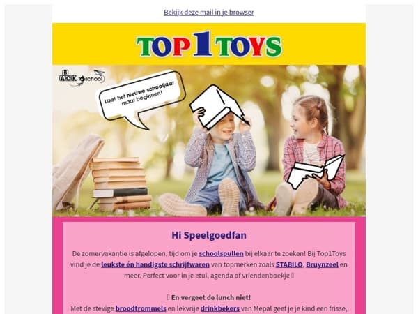 Maak school weer leuk! 🎒🖍️ Scoor jouw Back2School favorieten bij Top1Toys