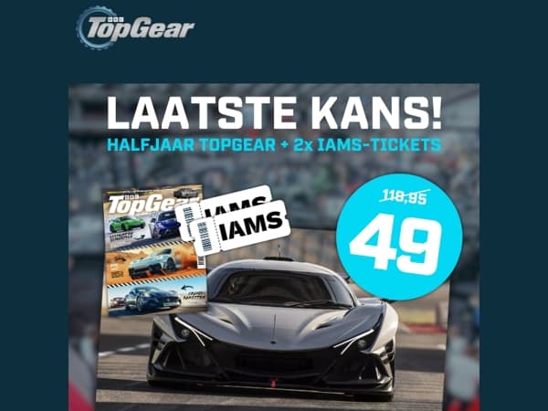 Laatste kans: bezoek hét auto-evenement IAMS met Pasen gratis met TopGear!