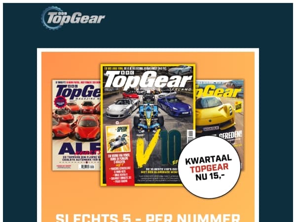 50% korting op 3 x TopGear