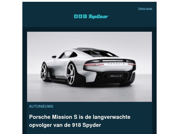 De Porsche Mission S, de (vliegende) Tesla Roadster en meer