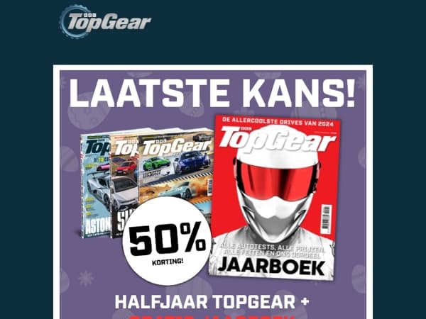 Laatste dag voor de TopGear Paasdeal met 50% korting